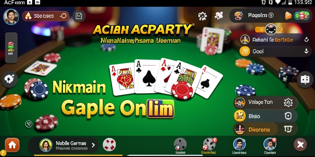 Tampilan gameplay Gaple di ACEPARTY yang seru dan interaktif.