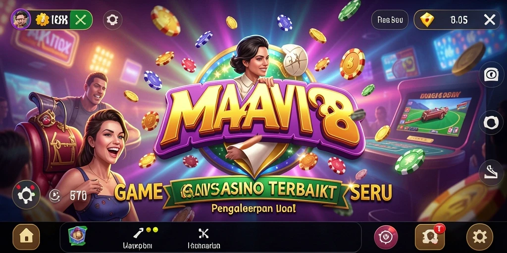 Gameplay AMAVI88 menampilkan suasana Kasino yang mengasyikan dan menarik.