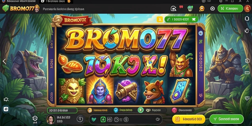 Gameplay slot BROMO77 yang mengasyikkan dengan grafis menarik.