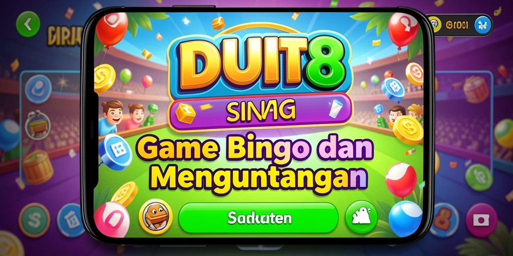 Screenshot gameplay DUIT8 menampilkan keseruan bermain Bingo.