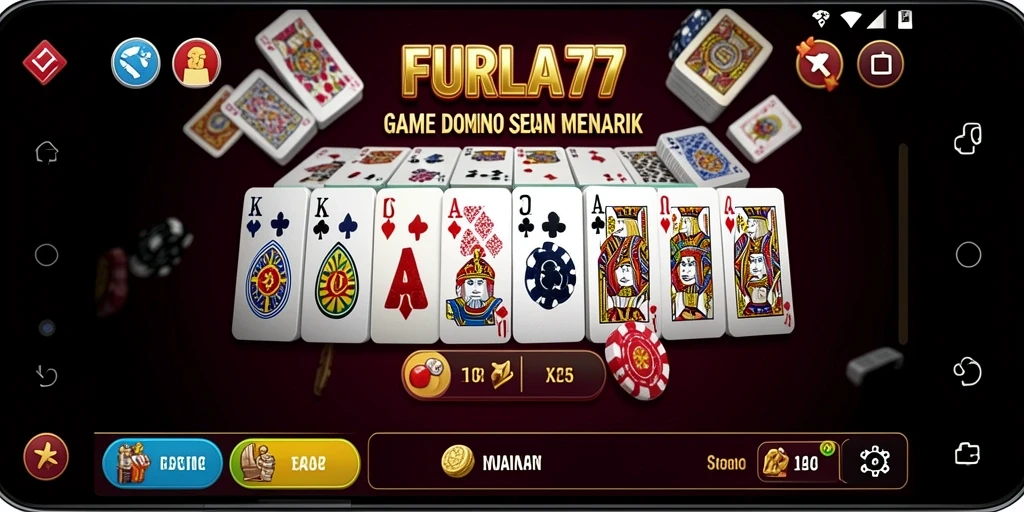 Screenshot utama FURLA77 menampilkan aksi seru permainan Domino.