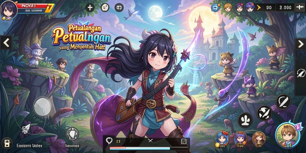 Tampilan aksi seru dalam gameplay INOVA77 yang memukau.
