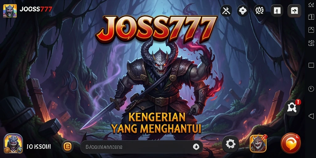 Screenshot menampilkan suasana menyeramkan dari game JOSS777.