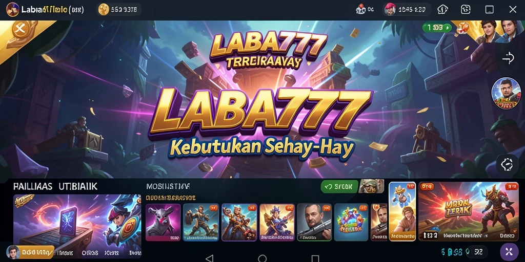 Tampilan antarmuka pengguna LABA777 yang sederhana dan intuitif.
