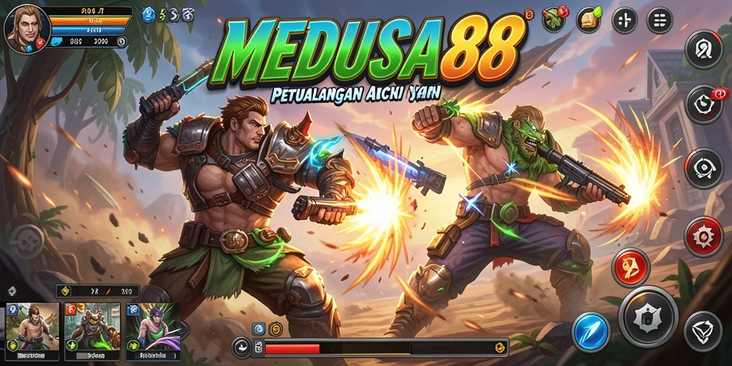 Tampilan gameplay MEDUSA88 yang intens dan mendebarkan.