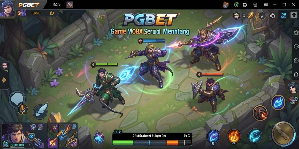 Tampilan seru dan penuh aksi di PGBET saat pertarungan MOBA.