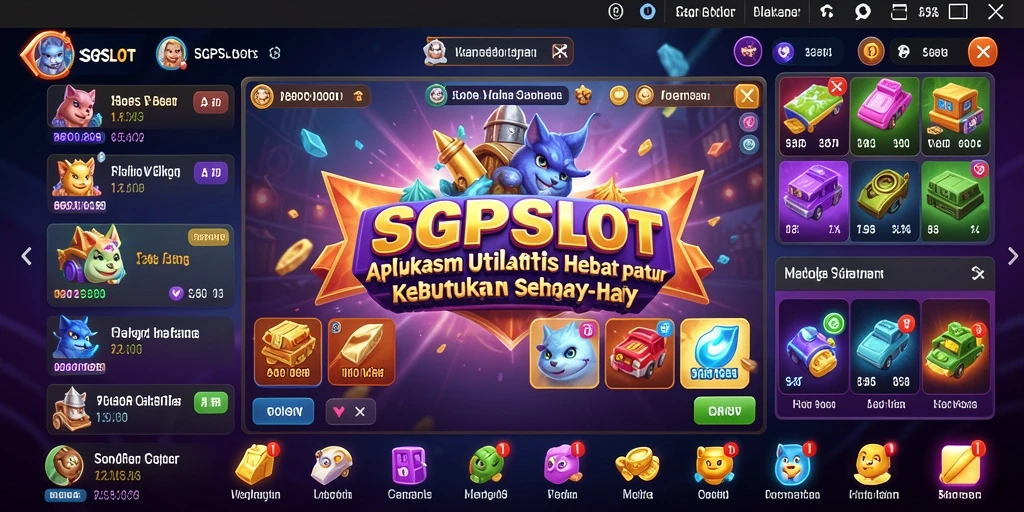 Tampilan utama SGPSLOT dengan fitur utilitas yang lengkap.