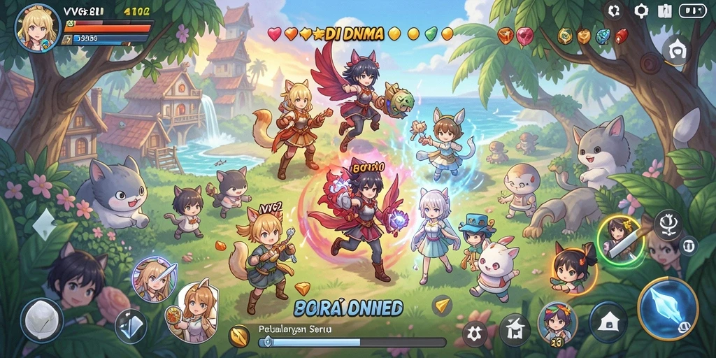 Tampilan gameplay <strong>VV62</strong> yang seru dan interaktif di dunia Anime.